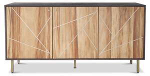 Anrichte Linea Braun - Holz teilmassiv - 45 x 76 x 152 cm