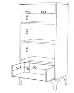 Hoche Kommode Dancan Eva Weiß - Holzwerkstoff - 60 x 120 x 38 cm