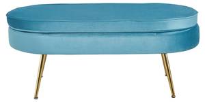 Sitzpouf Birchwood Blau - Textil - 99 x 40 x 44 cm