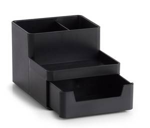 Utensilien-Organizer, Kunststoff Schwarz - Kunststoff - 16 x 10 x 12 cm