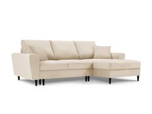 Schlaf-Ecksofa + Box MOGHAN 4 Sitzplätze Beige