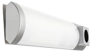 Wandlampe SOFT Grau - Silber - Weiß - Kunststoff - Textil - 45 x 9 x 5 cm