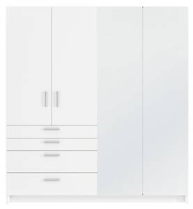 Kleiderschrank NIDAWO Weiß - Holzwerkstoff - 60 x 210 x 200 cm