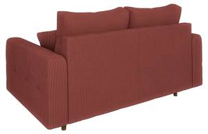 Sofa Neo 2-Sitzer Cord-Stoff Rubinrot