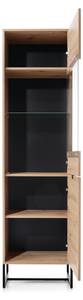 Vitrinenschrank AMBER SC53 1D Beige - Holzwerkstoff - Kunststoff - 53 x 197 x 39 cm