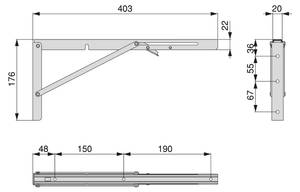 Tisch Wandhalterungen 7019114 2er-set Schwarz - Tiefe: 46 cm