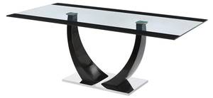 Table MEZZO Noir - Verre - 100 x 74 x 200 cm