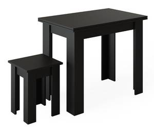 Esstisch mit Stuhl Roman 40235 Schwarz - 120 x 76 x 60 cm