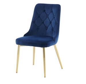 Chaise de salle à manger VelvetDeluxe Bleu foncé