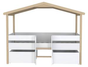 Lit cabane + tiroirs Wilo En partie en bois massif - 214 x 165 x 120 cm