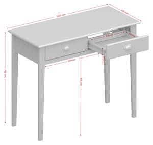 Schreibtisch Noah Schwarz - Holz teilmassiv - 95 x 79 x 45 cm