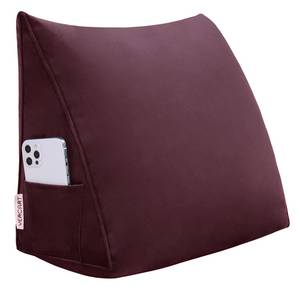 Großes ergonomisches Keilkissen Samt Bordeaux - 45 x 35 cm