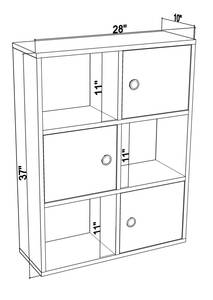 Bücherregal Tilton Anthrazit - Weiß