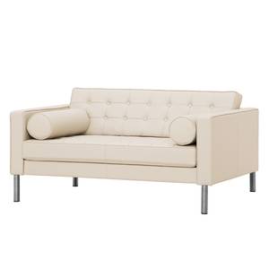 Sofa Chelsea (2-Sitzer) Echtleder Echtleder Gad: Creme - Zylinder