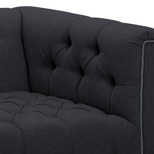 Sofa Grand Duo (2-Sitzer) Webstoff Stoff Selva: Anthrazit