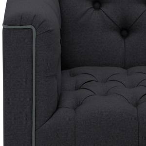 Sofa Grand Duo (2-Sitzer) Webstoff Stoff Selva: Anthrazit