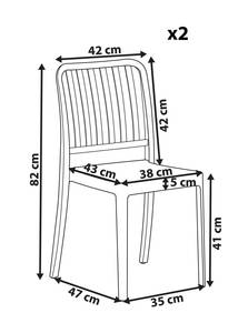 Chaise de jardin SERSALE Bleu - Lot de 2