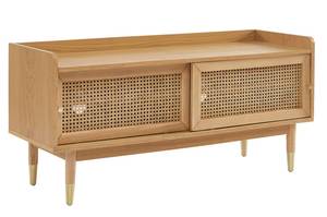 Meuble TV Bombong Marron - En partie en bois massif - 120 x 55 x 40 cm