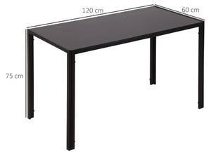 Esstisch 835-479BK Schwarz - Metall - 60 x 75 x 120 cm