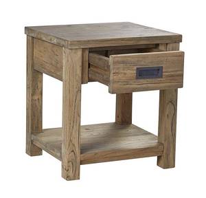 Nachttisch CARGO Beige - Massivholz - 40 x 50 x 45 cm