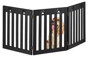 Barrière de sécurité pliable pour chien Noir