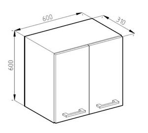 Hängeschrank R-Line 39739 Anthrazit - Weiß