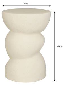 Beistelltisch Screw Weiß - Keramik - 26 x 37 x 26 cm