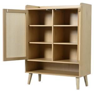 Sideboard Kommode Coeus Ⅲ Braun - Holzwerkstoff - Metall - Massivholz - Holzart/Dekor - 35 x 105 x 80 cm