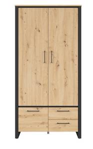 Drehtürenschrank Dodson Beige - Holzwerkstoff - 100 x 201 x 56 cm