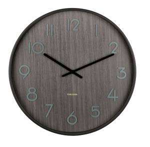 Horloge murale Pure Marron - Bois manufacturé - 60 x 60 x 6 cm