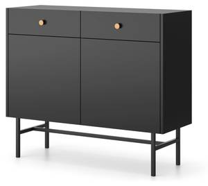 Sideboard DIVENOS Schwarz - Holzwerkstoff - 105 x 90 x 39 cm