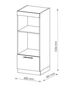 Armoire micro-ondes Fame-Line 38429 Bordeaux brillant - Imitation chêne truffier de sonoma