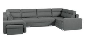 Ecksofa Eckcouch Fergus U Form Couch Grau - Ecke davorstehend links