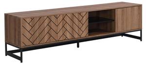 Banc TV CARATANA Noir - Bois manufacturé - 40 x 50 x 180 cm