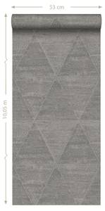 Tapete verwitterte Metalldreiecke 7168 Graumetallic - Silber