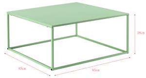 Table Basse Lebus Carrée Vert - Métal - 85 x 38 x 85 cm