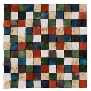 Tableau en bois Mystic Pattern En partie en bois massif - 75 x 75 x 8 cm