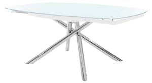 Ausziehbarer Tisch CAMELIA Weiß - Glas - 105 x 75 x 190 cm