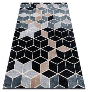 Tapis Poli 9139a Cube 3d Noir / Gris 140 x 190 cm