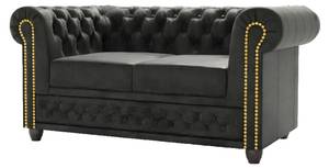 Sofa Ingrid 2-Sitzer, Chesterfield Anthrazit