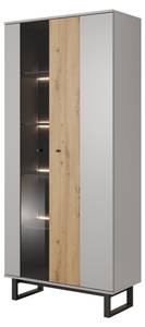 Heighboard ELVIONI + LED Grau - Holzwerkstoff - 40 x 200 x 90 cm