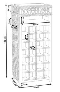 Ablageregal BASIRA Blau - Rattan - 51 x 112 x 41 cm