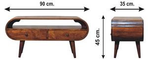 TV-SCHRANK Luna Braun - Massivholz - 90 x 45 x 35 cm