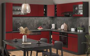 Meuble cuisinière R-Line Anthracite - Rouge