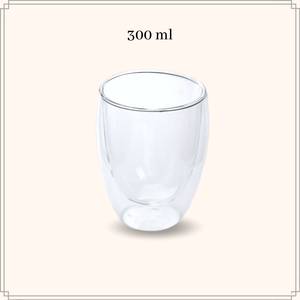 Doppelwandige Gläser 4 Stück 360ml Glas - 9 x 12 x 9 cm