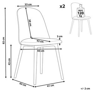 Esszimmerstuhl FOMBY 2er Set Grün - Hellgrün