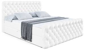 Boxspringbett BOXI8-Z Hochglanz Weiß - Breite: 180 cm - H4