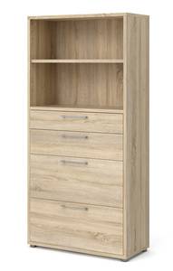 Armoire de classement Prisme Marron - En partie en bois massif - 89 x 186 x 40 cm