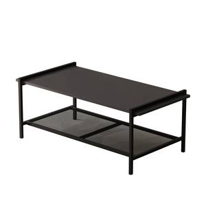 Couchtisch Lara mit Metallfüße Anthrazit Grau - Holzwerkstoff - Metall - 120 x 45 x 60 cm