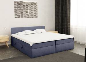 Boxspringbett Doppelbett Menorca Blau - Breite: 180 cm